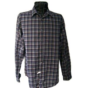 Theory Men's Plaid Button Down Long Sleeve Size XL